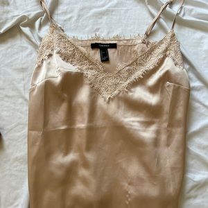 Goldish beigeish satin cami